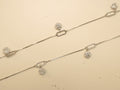 Pair of silver payal with paperclip links, each link carrying a round American Diamond halo drop.