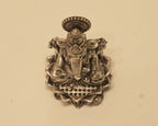 Looking down on the antique silver Ganesh idol from above.