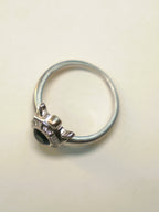 Side view of the octagon tortoise ring, showing the plain band.