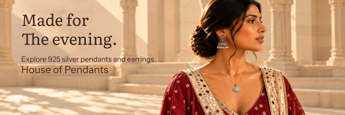 Made for the evening: 925 silver pendants and earrings, House of Pendants