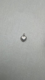 Puffed Heart Silver Charm Pendant