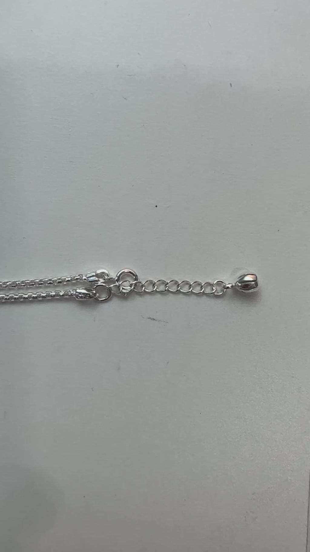 Box Chain Silver Anklet
