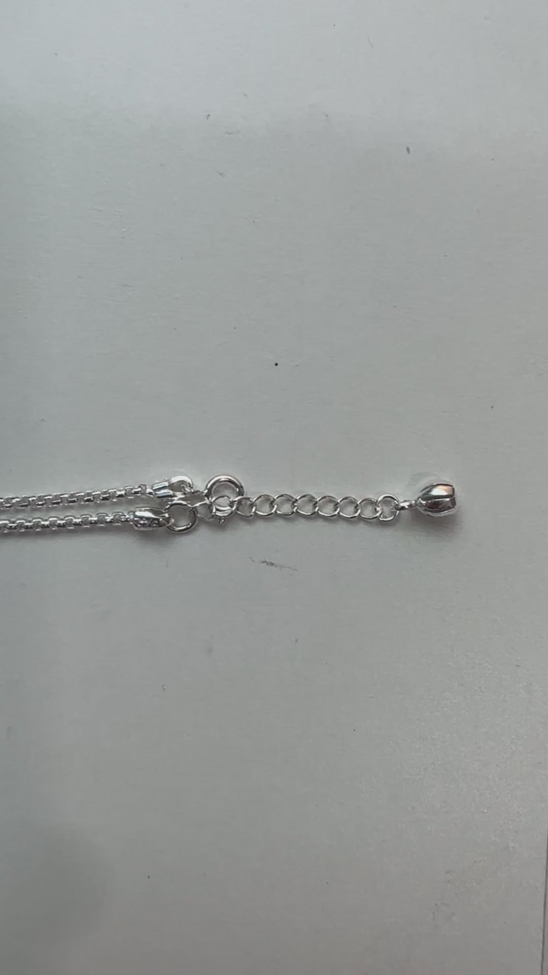 Box Chain Silver Anklet