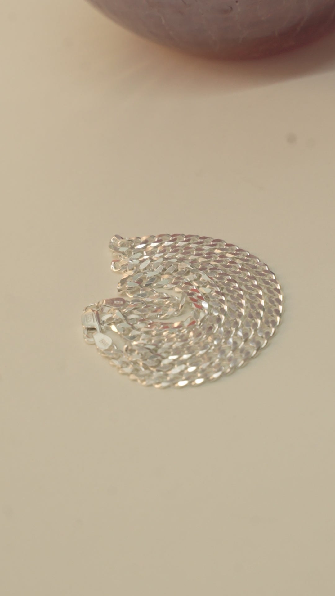 Men's Heavy Flat Curb Silver Chain