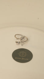 Tulip Bud American Diamond Bypass Ring