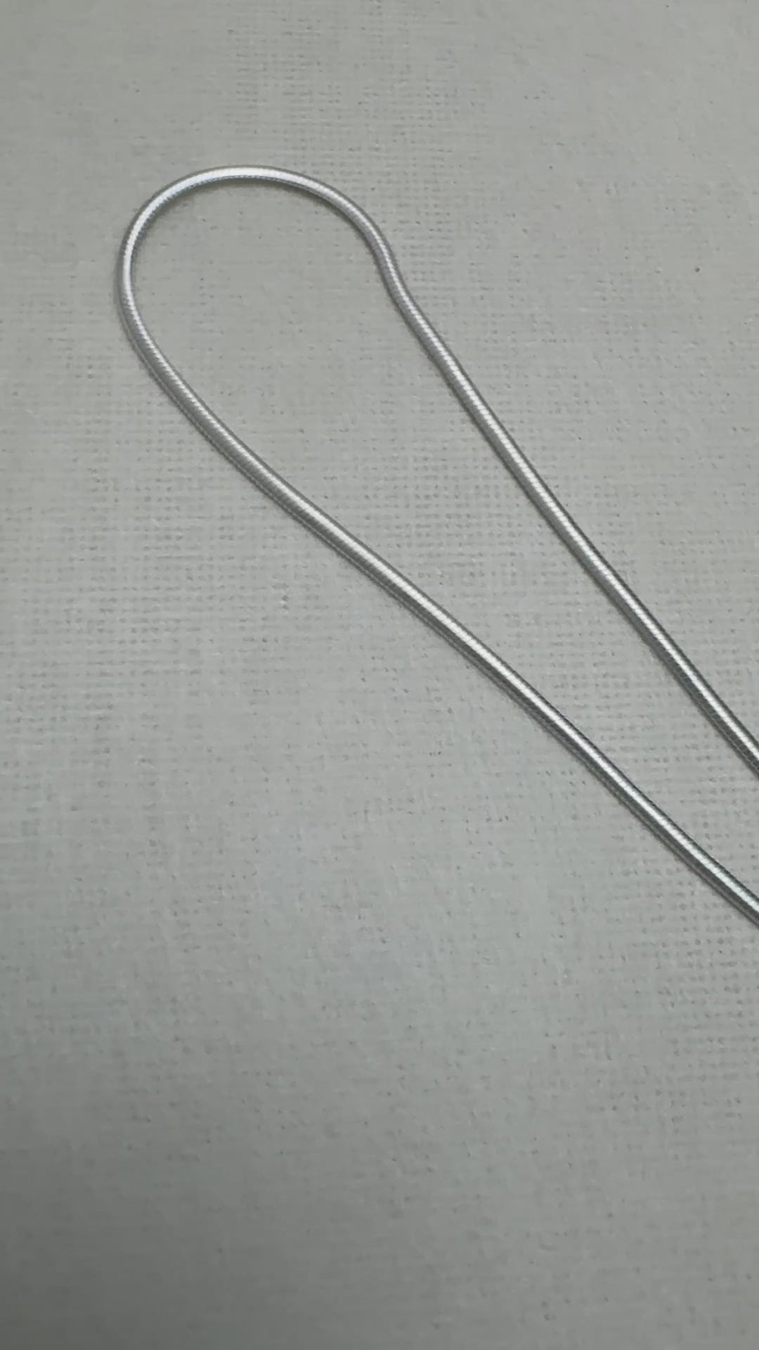 Round Snake Chain Silver Anklet