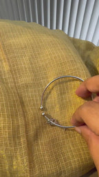 Silver Open Cuff Bracelet with Key and Cartoon Charms