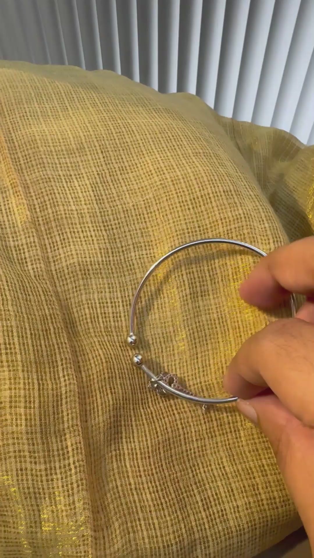 Silver Open Cuff Bracelet with Key and Cartoon Charms