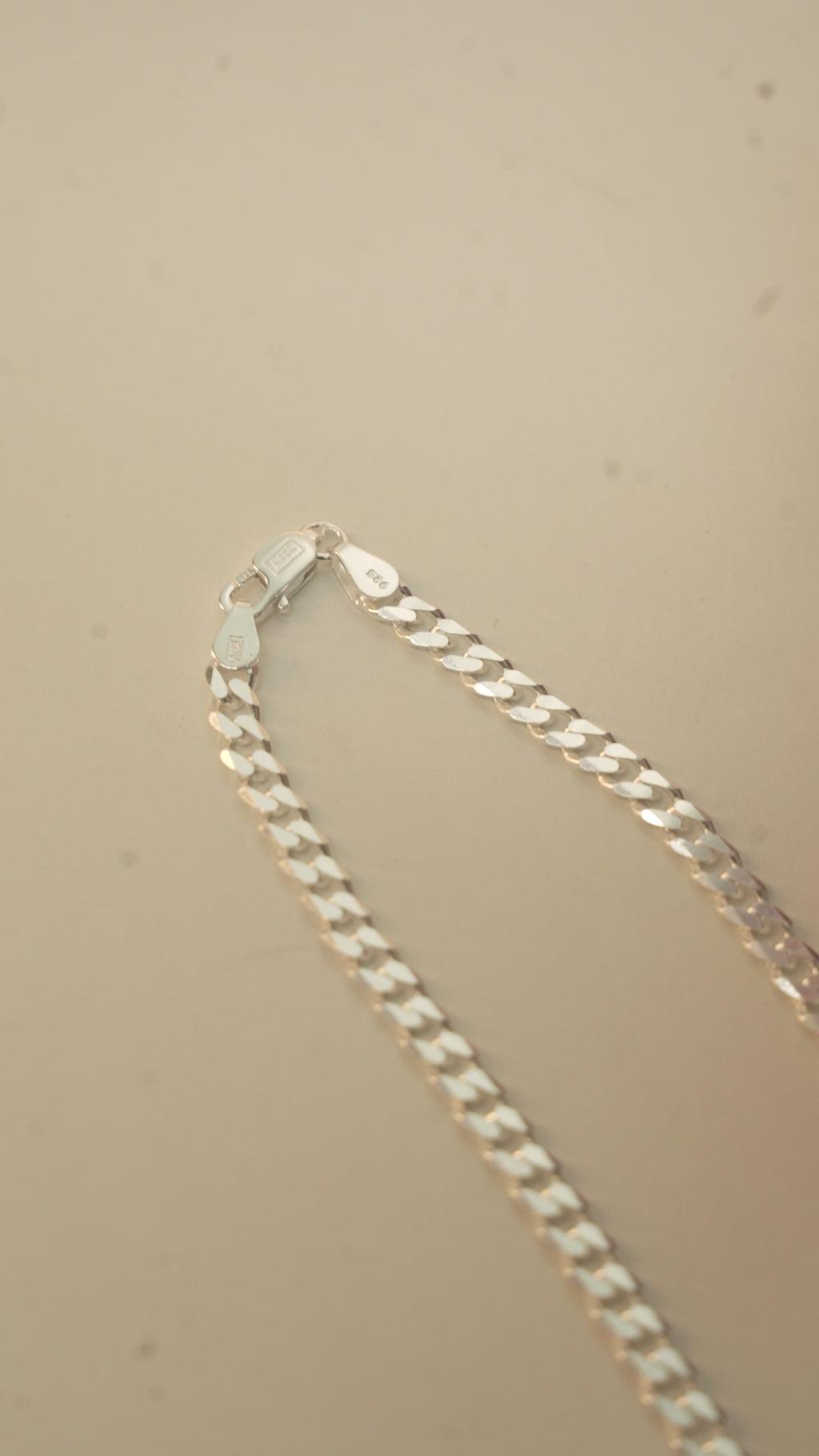 Men's Heavy Flat Curb Silver Chain
