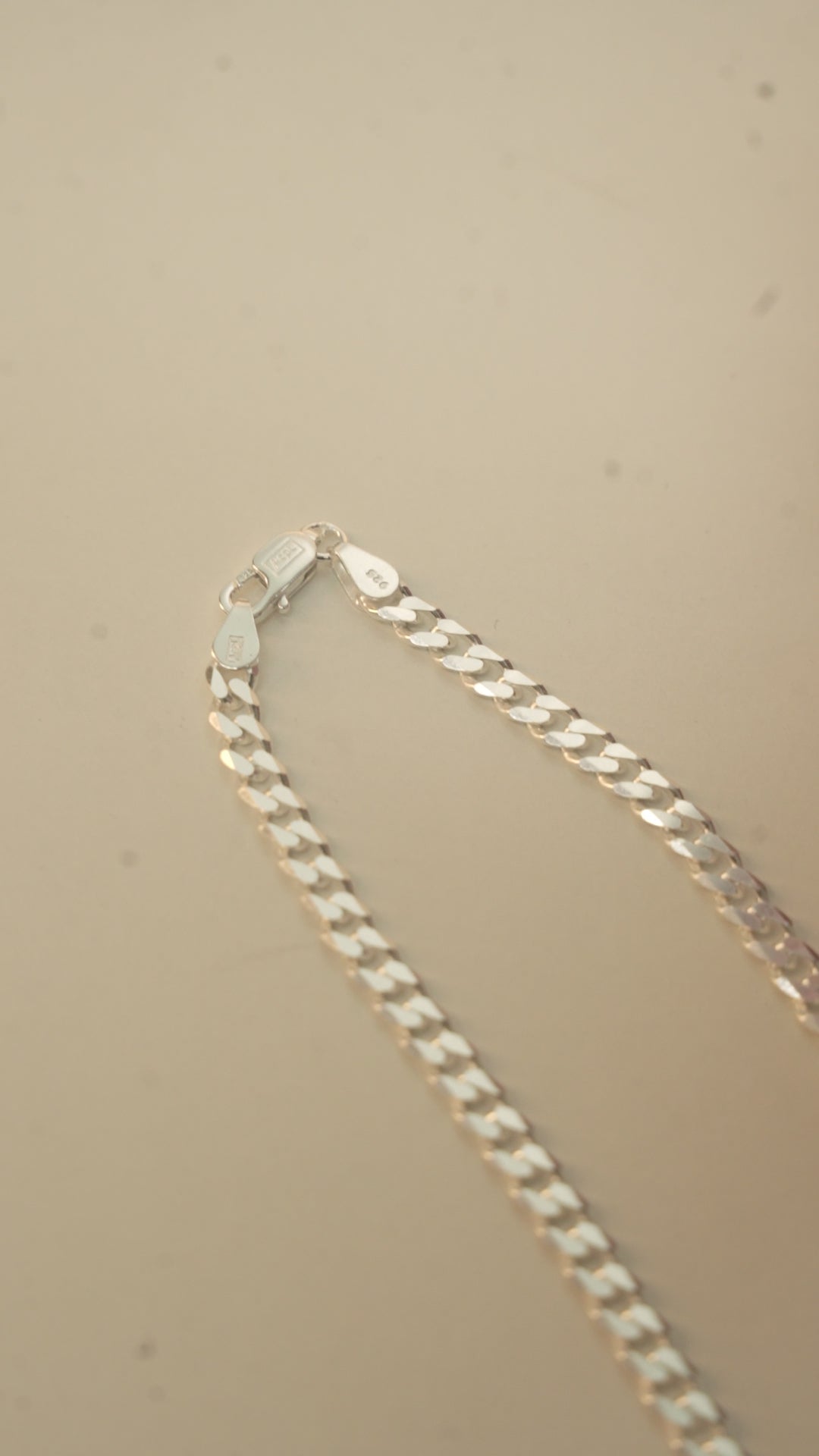 Men's Heavy Flat Curb Silver Chain